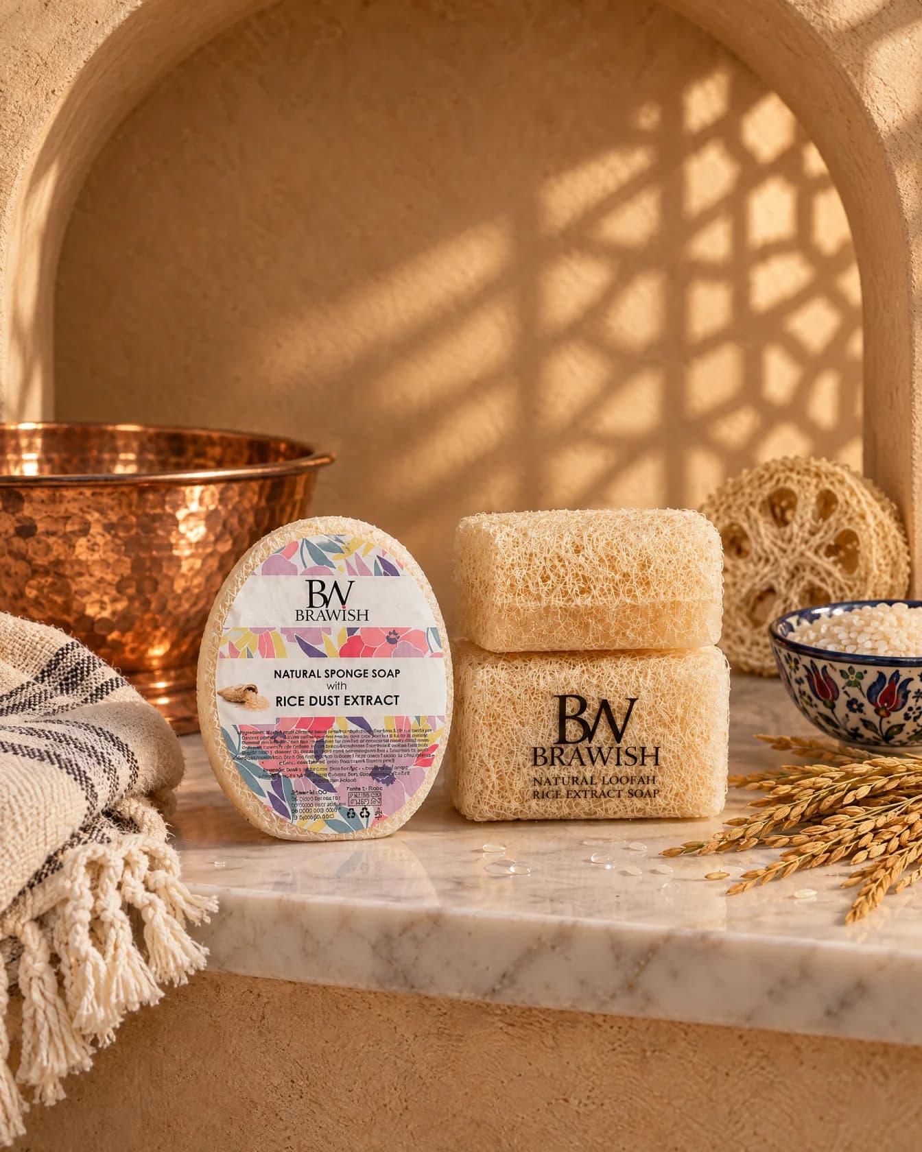 Oil Control Set, on hammam marble