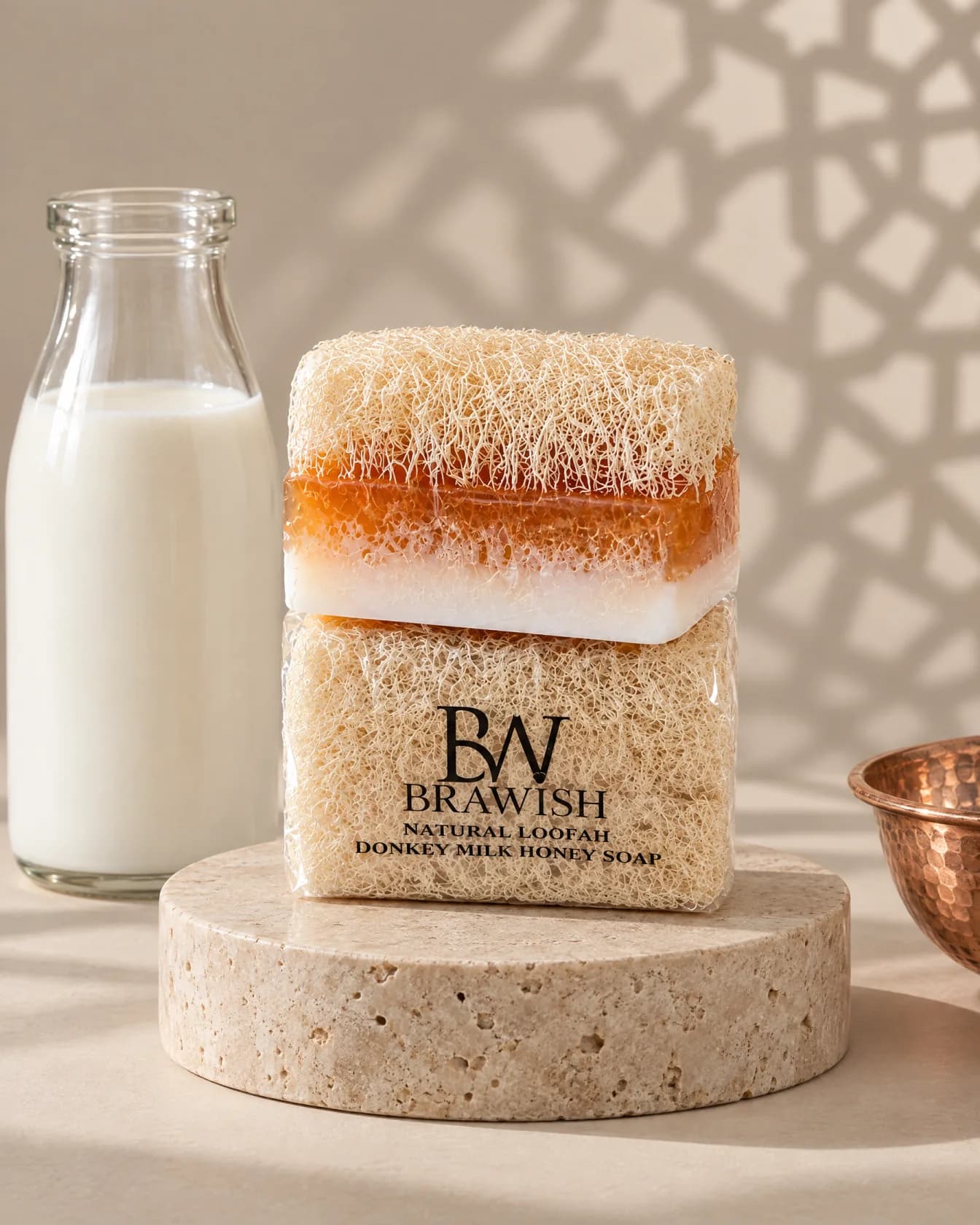 Donkey Milk & Honey Loofah Soap