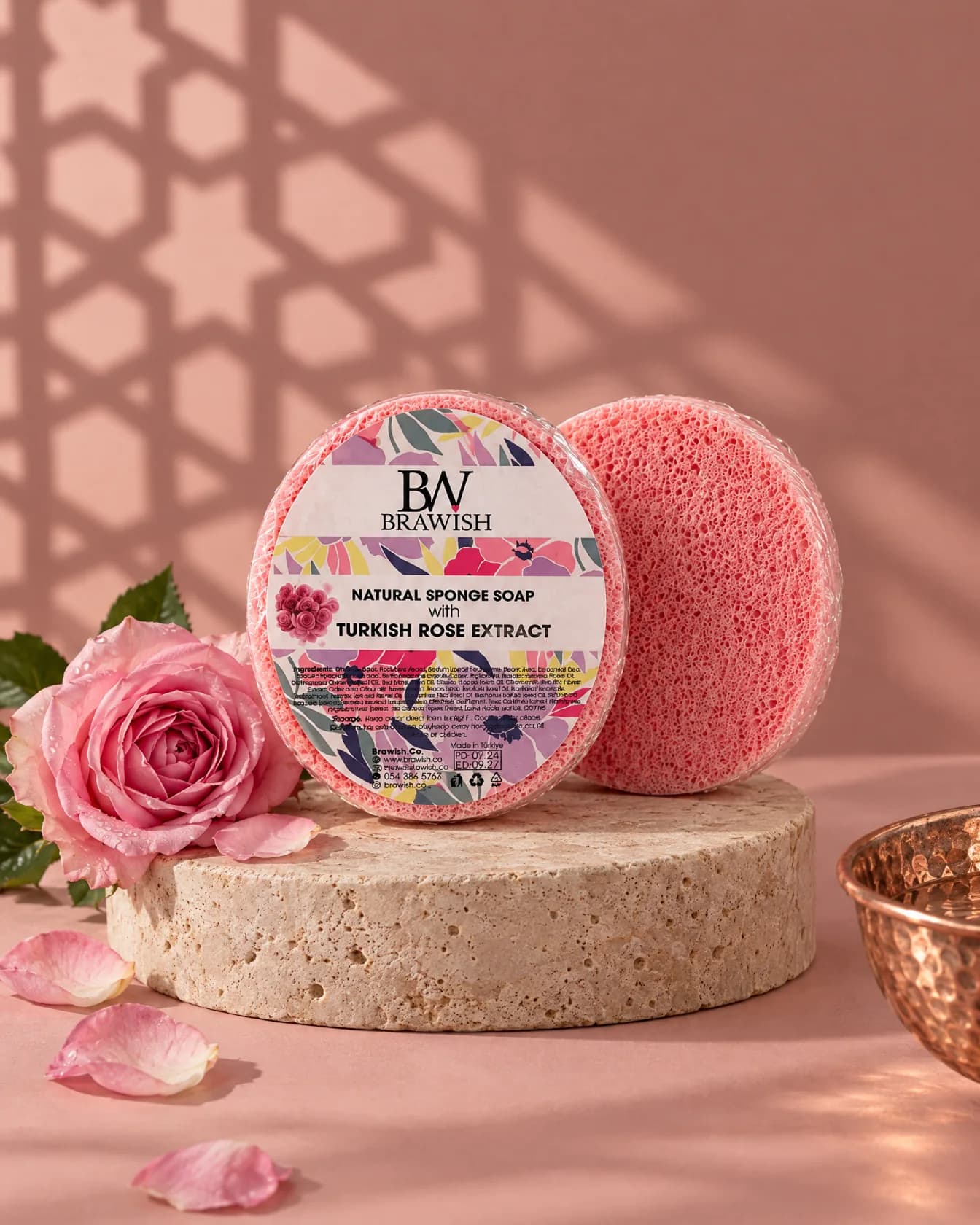 Turkish Rose Sponge Soap
