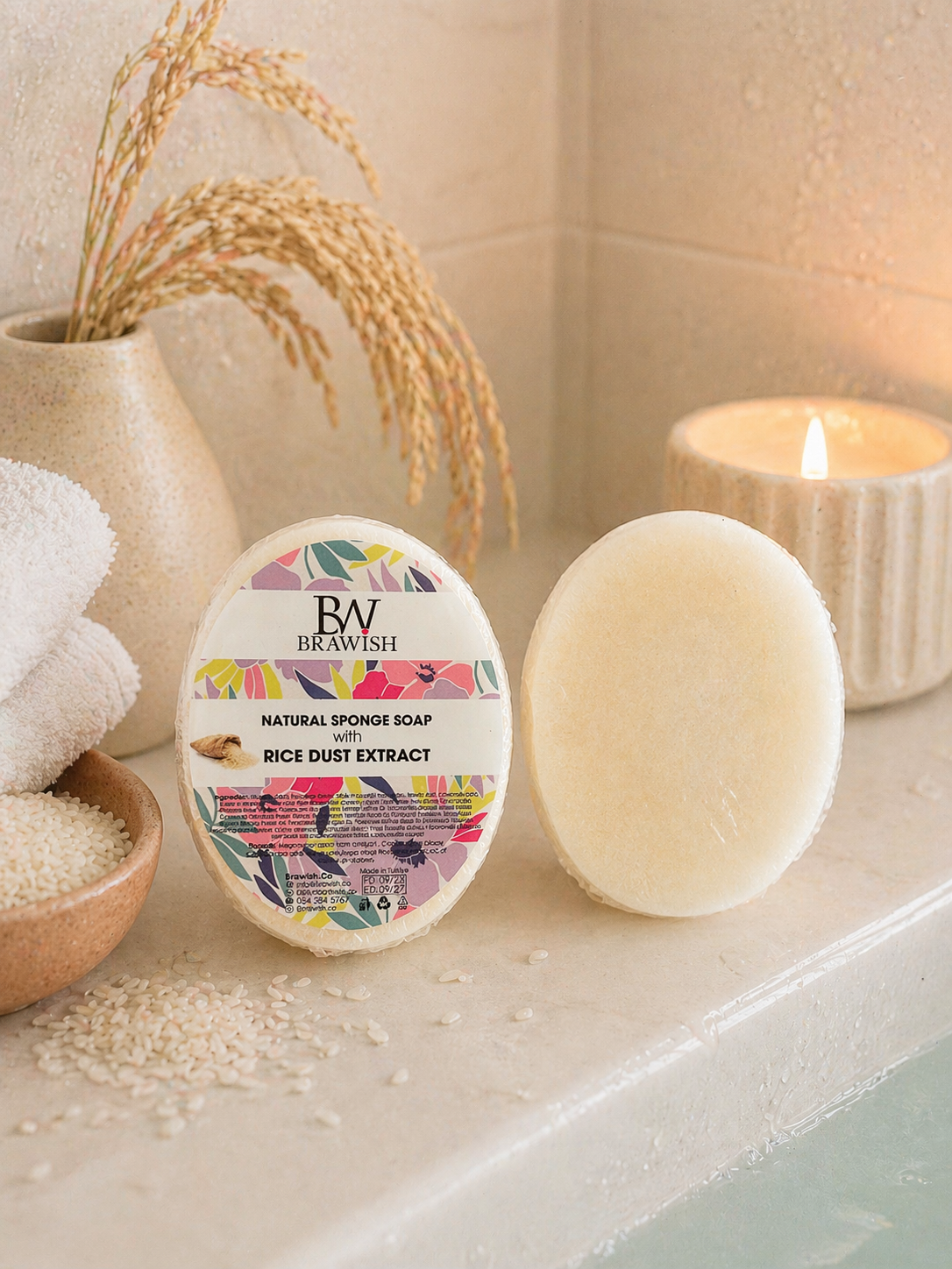 Rice Dust Sponge Soap